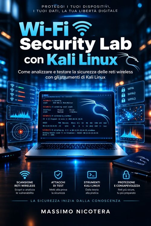 Copertina del libro Wi-Fi Security Lab con Kali Linux